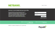 Tablet Screenshot of login.netbanx.com